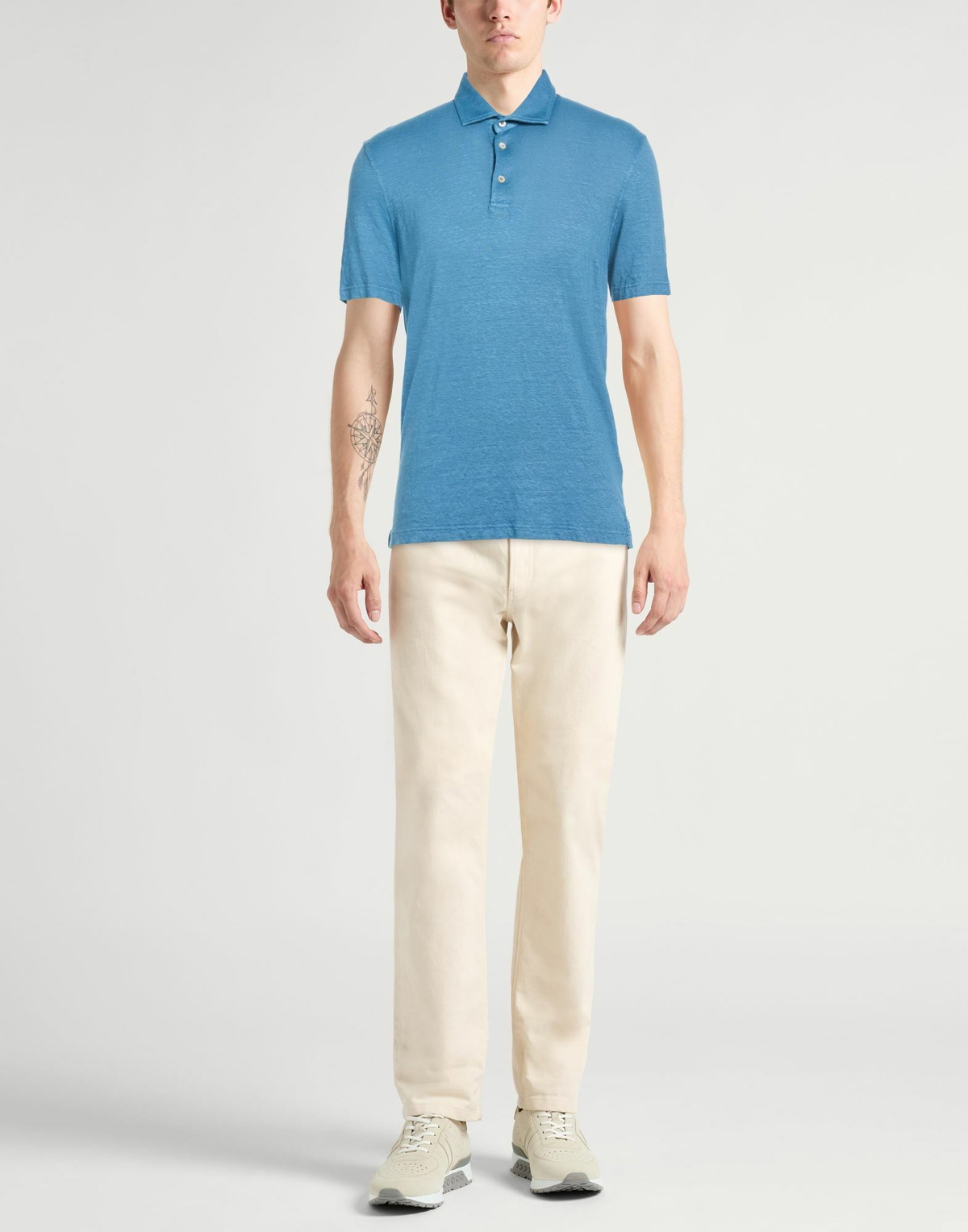 Fedeli Mens Polo shirt Slate in Blue