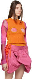 Paula Canovas Del Vas Orange Cutout Vest