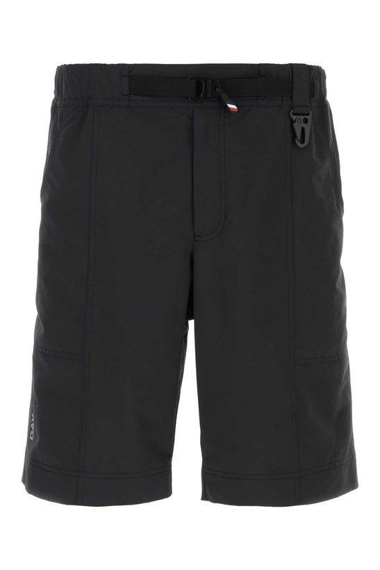 Photo: Moncler Grenoble Black Polyester Bermuda Shorts