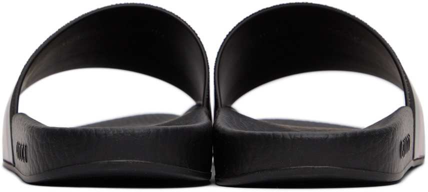 Gucci Kids Black Rubber Web Slides