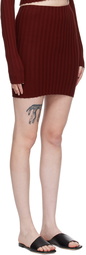 COTTON CITIZEN Burgundy Capri Miniskirt