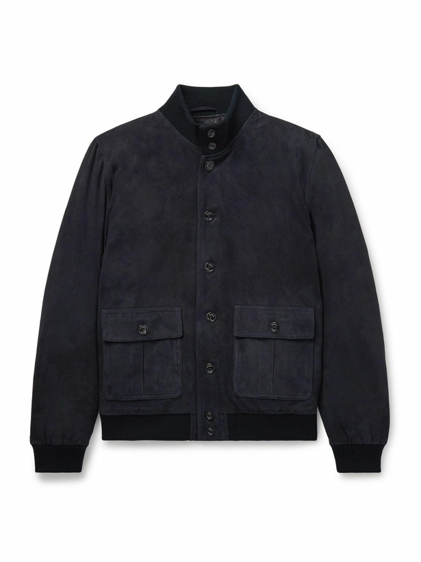 Photo: Valstar - Valstarino Suede Down Jacket - Blue