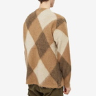 Manastash Men's Aberdeen Argyle Cardigan in Beige