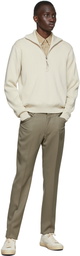 TOM FORD Off-White Half-Zip Sweater