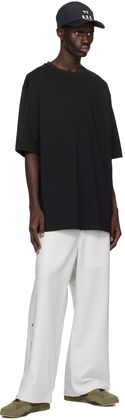 Y-3 Black Boxy Short Sleeve T-shirt Y-3