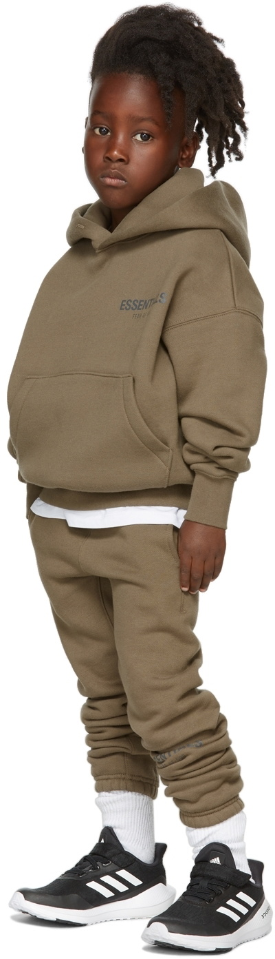 Essentials Kids Taupe Fleece Hoodie Essentials