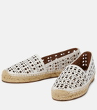 Alaïa Laser-cut leather espadrilles
