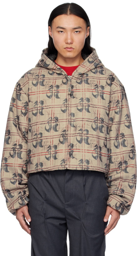 Photo: KUSIKOHC Beige Pattern Anorak Windbreaker Jacket