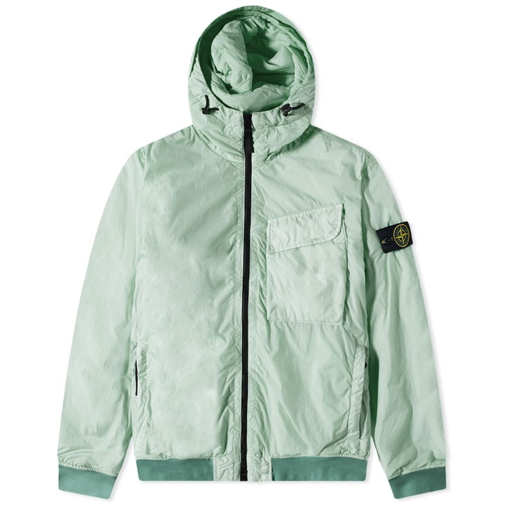 Photo: Stone Island Men's Pocket Detail Crinkle Reps Jacket in Sage