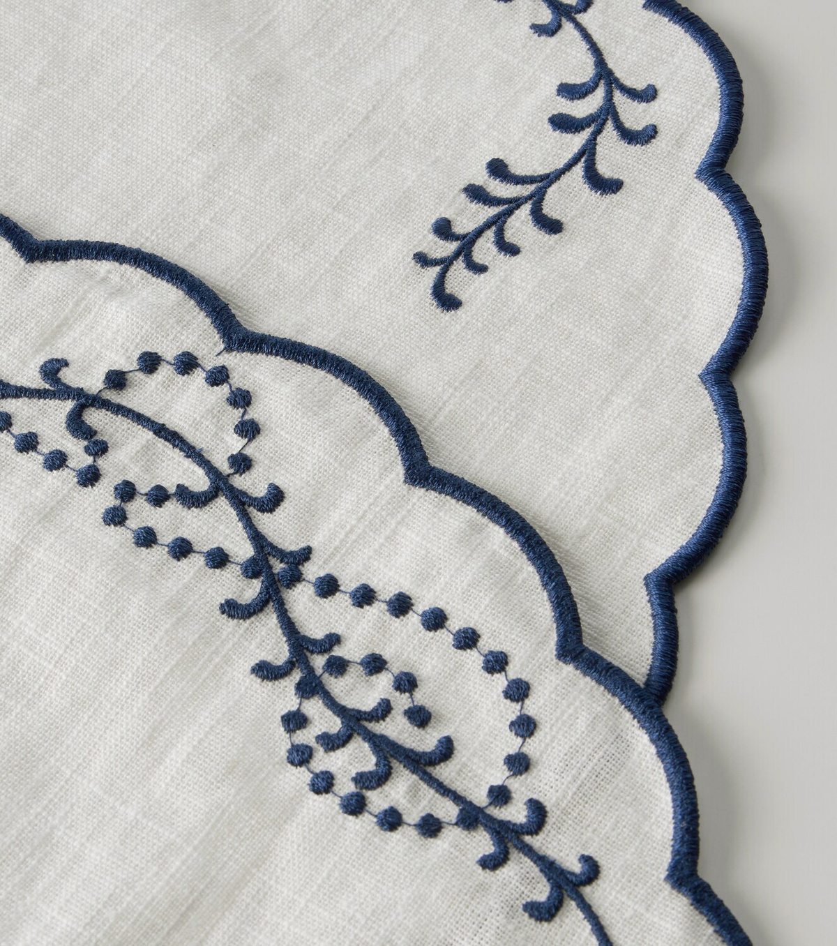 Cabana Set of 2 embroidered linen placemats