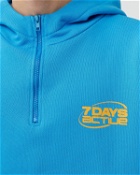 7 Days Active Oversized Half Zip Hoodie Blue - Mens - Half Zips