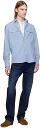 Ralph Lauren Purple Label Indigo Washed Chambray Shirt