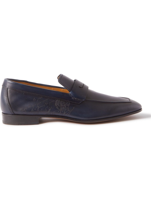 Photo: Berluti - Lorenzo Scritto Venezia Leather Loafers - Blue