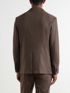 Sunspel - Wool and Cashmere-Blend Flannel Suit Jacket - Brown