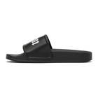 Palm Angels Black Logo Pool Slides