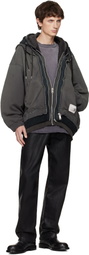 Maison MIHARA YASUHIRO Black Triple Layered Hoodie