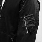 Comme Des Garçons Homme Men's Bomber Sleeve Liner Zip Jacket in Black