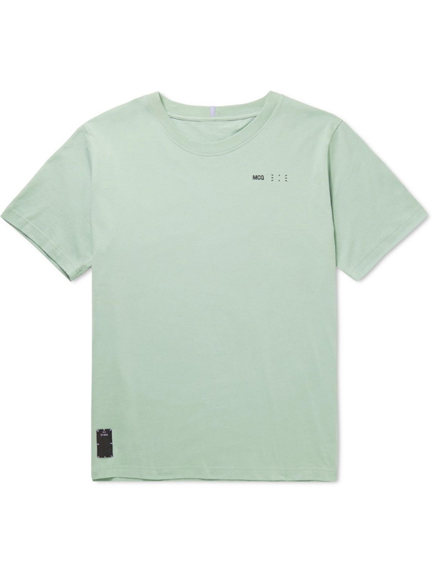 Photo: MCQ - Logo-Appliquéd Printed Cotton-Jersey T-Shirt - Green