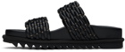 Dries Van Noten Black Braided Sandals