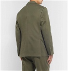 Brunello Cucinelli - Army-Green Wool and Cotton-Blend Twill Suit Jacket - Green