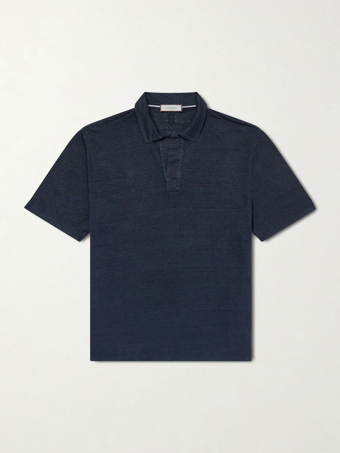 Canali - Linen Polo Shirt - Blue
