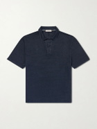 Canali - Linen Polo Shirt - Blue
