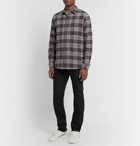 FRAME - Checked Cotton-Flannel Shirt - Burgundy