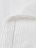 SAINT LAURENT - Slim-Fit Logo-Embroidered Cotton-Piqué Polo Shirt - White