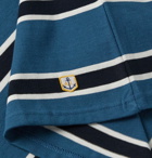 Armor Lux - Logo-Appliquéd Striped Cotton-Jersey T-Shirt - Blue