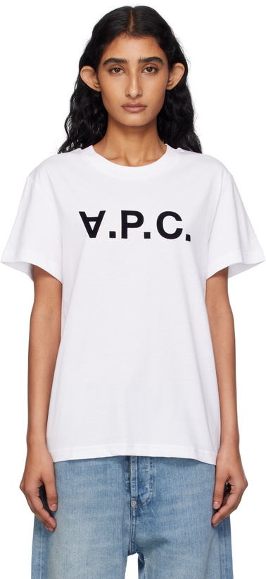 Photo: A.P.C. White Standard Grand 'VPC' T-shirt