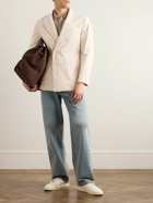 Brunello Cucinelli - Double-Breasted Cotton and Cashmere-Blend Corduroy Blazer - Neutrals