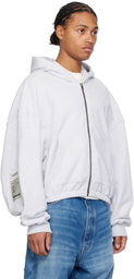 B1ARCHIVE Gray Zip Up Elastic Waist Hoodie