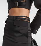 Dion Lee Pocket Column mid-rise satin maxi skirt