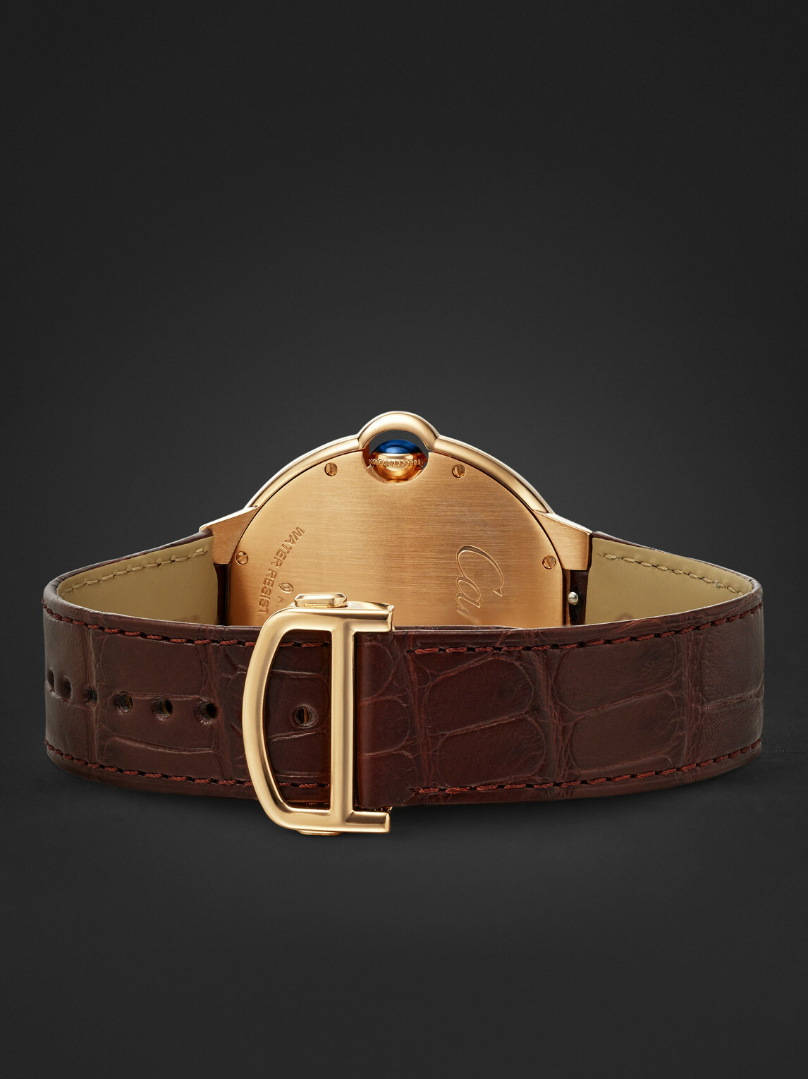 Cartier - Ballon Bleu de Cartier Automatic 42mm 18-Karat Pink Gold and Alligator Watch, Ref. No. CRWGBB0030