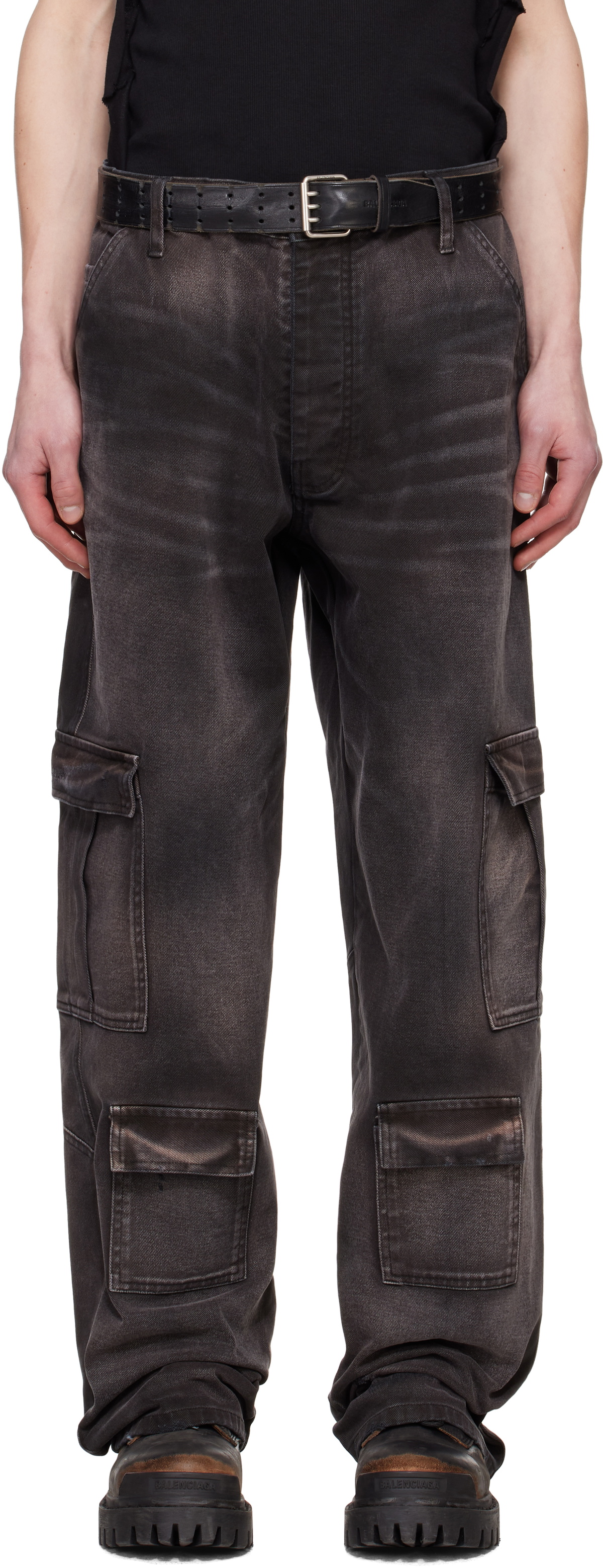 ALEXANDER DIGENOVA Black Type 2 Denim Cargo Pants Alexander
