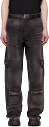ALEXANDER DIGENOVA Black Type 2 Denim Cargo Pants