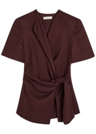 Faithfull The Brand Ida Wrap Blazer Dark Red