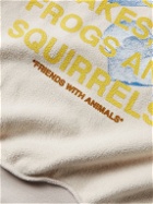 FRIENDS WITH ANIMALS - Logo-Print Cotton-Jersey Sweatshirt - Neutrals