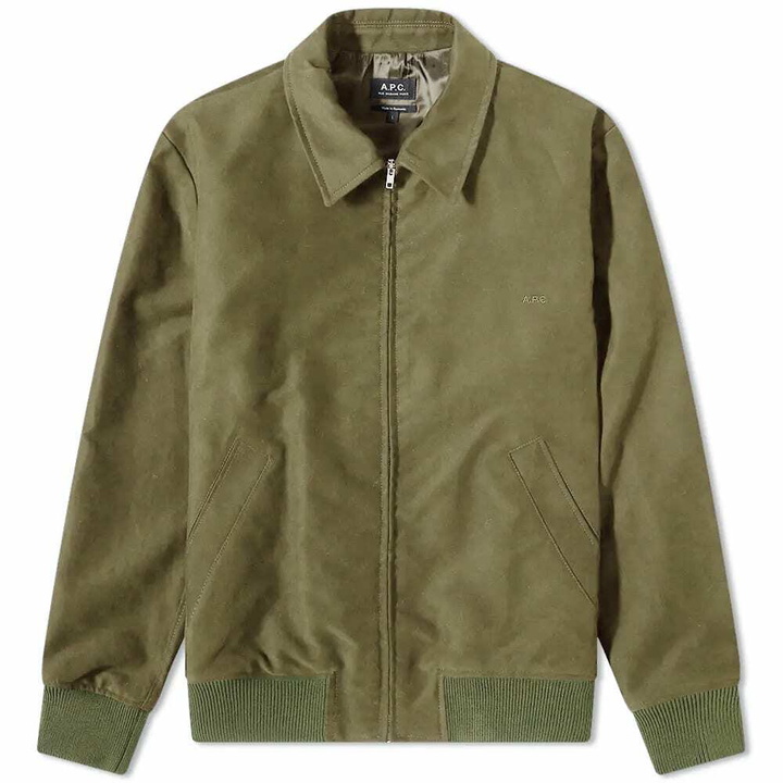 Photo: A.P.C. Men's Gilles Moleskin Jacket in Khaki