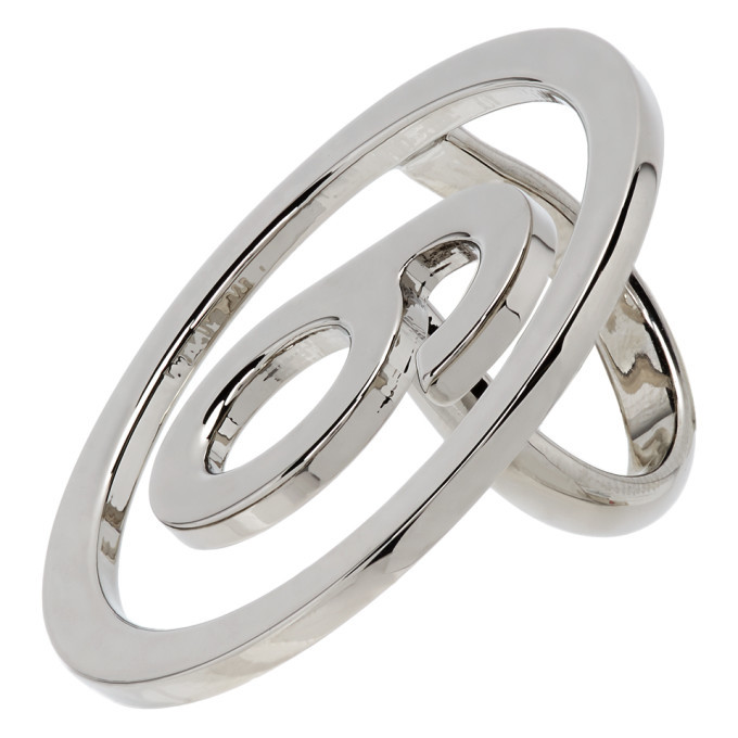 Mm6 Rings Set MM6 Maison Margiela Silver 6 Ring MM6 Maison Margiela