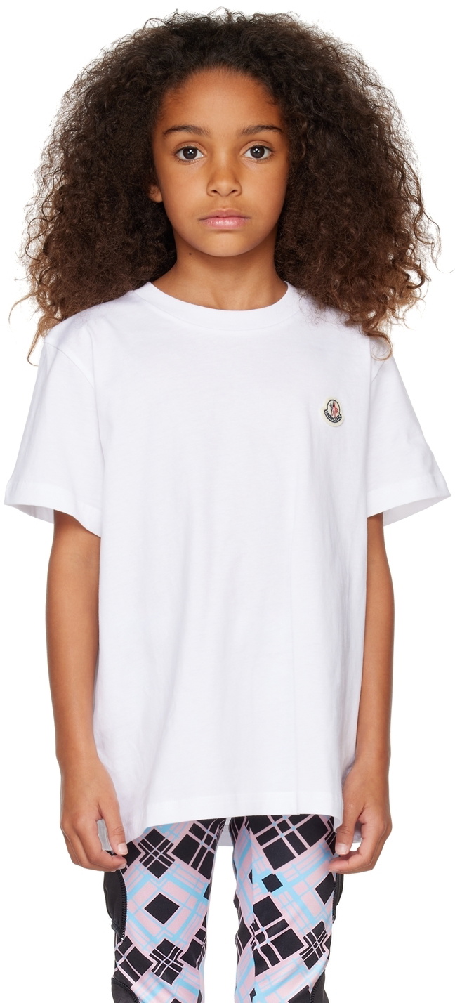 Moncler Enfant Kids White Patch T Shirt Moncler Enfant