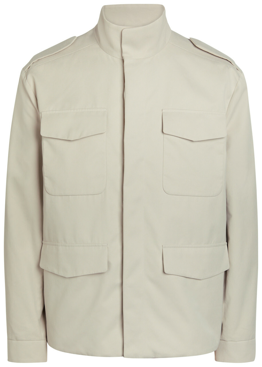 Tods High-neck Woven Jacket Off White