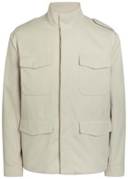 Tods High-neck Woven Jacket Off White