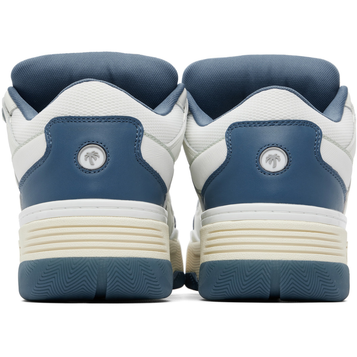 Palm Angels Blue & White Palm Skate Sneakers