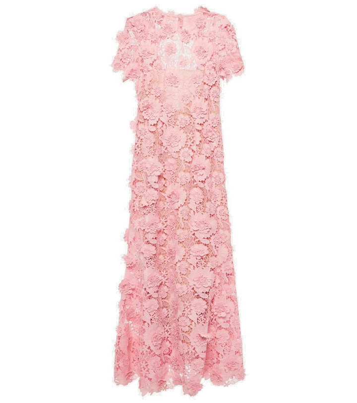 Photo: Oscar de la Renta Floral lace midi dress