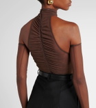 Alex Perry Ruched sheer bodysuit