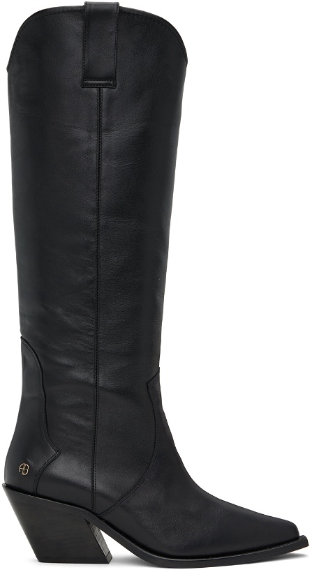 Photo: ANINE BING Black Tall Tania Boots
