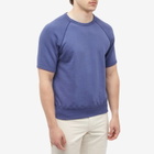 The Real McCoy's Men's The Real McCoys Joe McCoy 9oz Loopwheel Short Sleeve Sweater in Navy