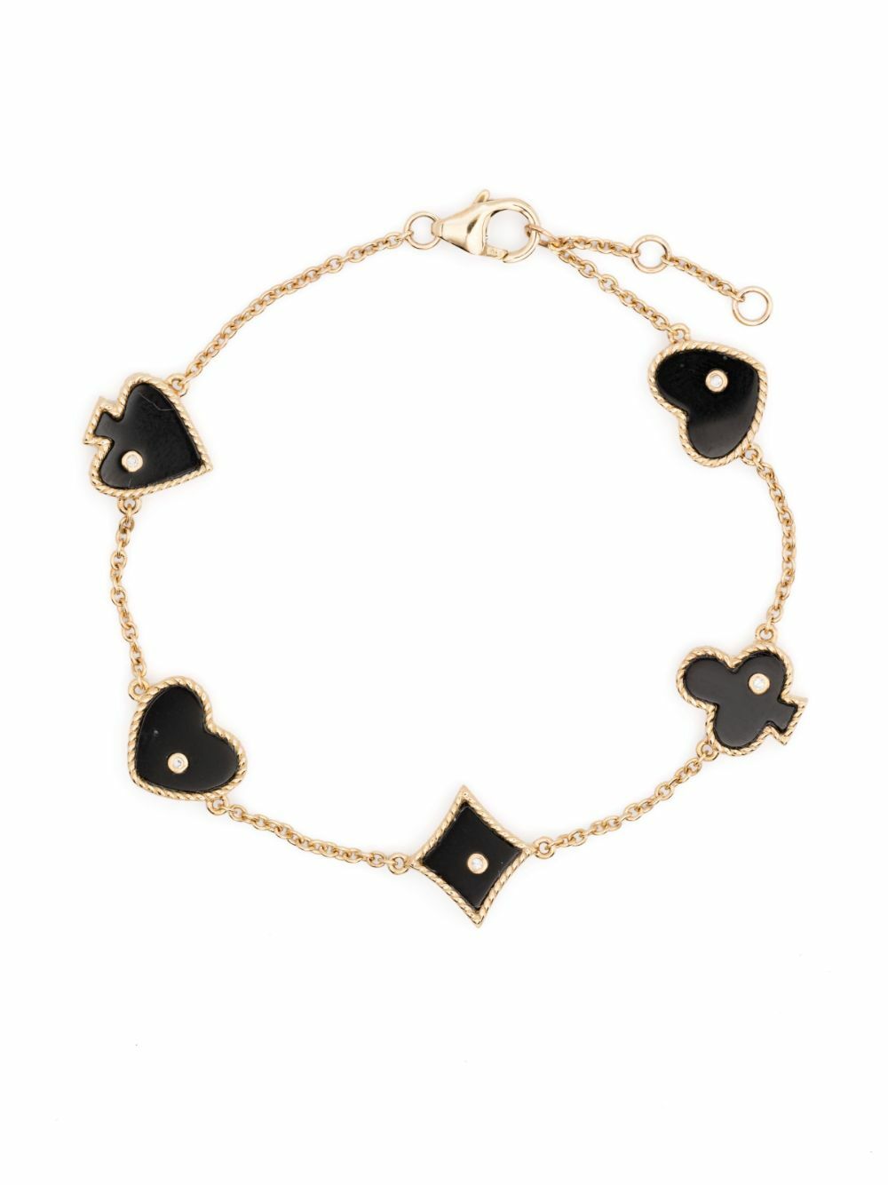 Yvonne Léon 9K Gold Casino Diamond And Onyx Bracelet Yvonne Leon
