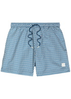Boss Patterned Shell Swim Shorts Blue